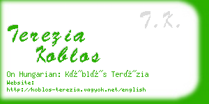 terezia koblos business card