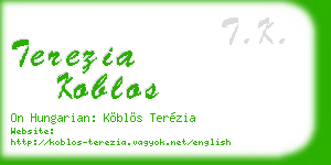 terezia koblos business card
